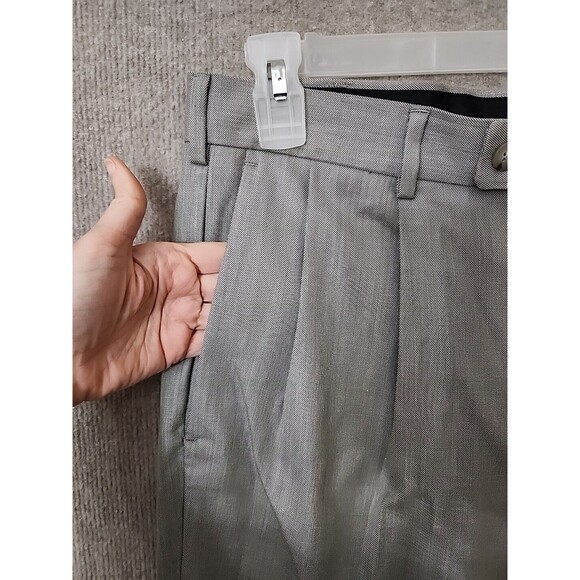 Axist Straight Leg Dress Pants Mens 33x30 Gray Patterned Performance Stretch NEW - Picture 2 of 10